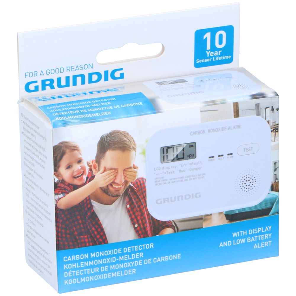 Grundig kolmonoxidvarnare med digital display