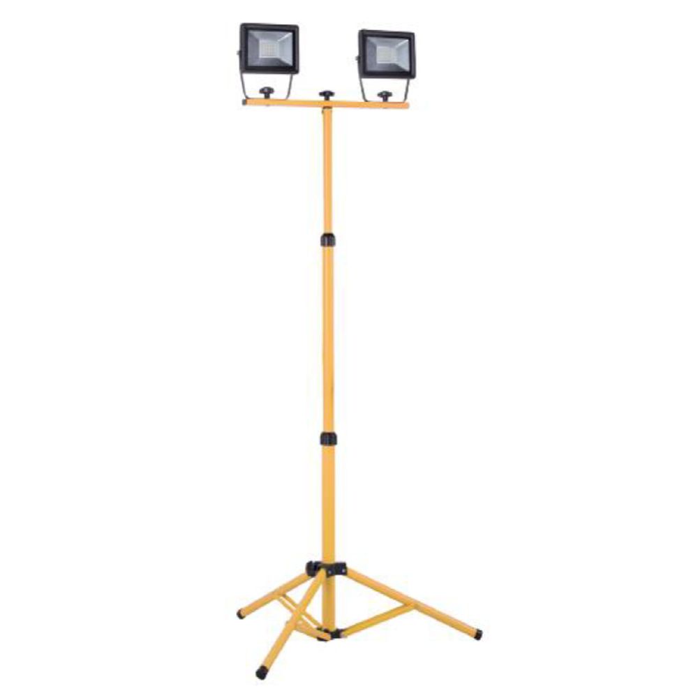Slim LED-strålkastare med stativ 2 x 50 W 8000 lm IP44