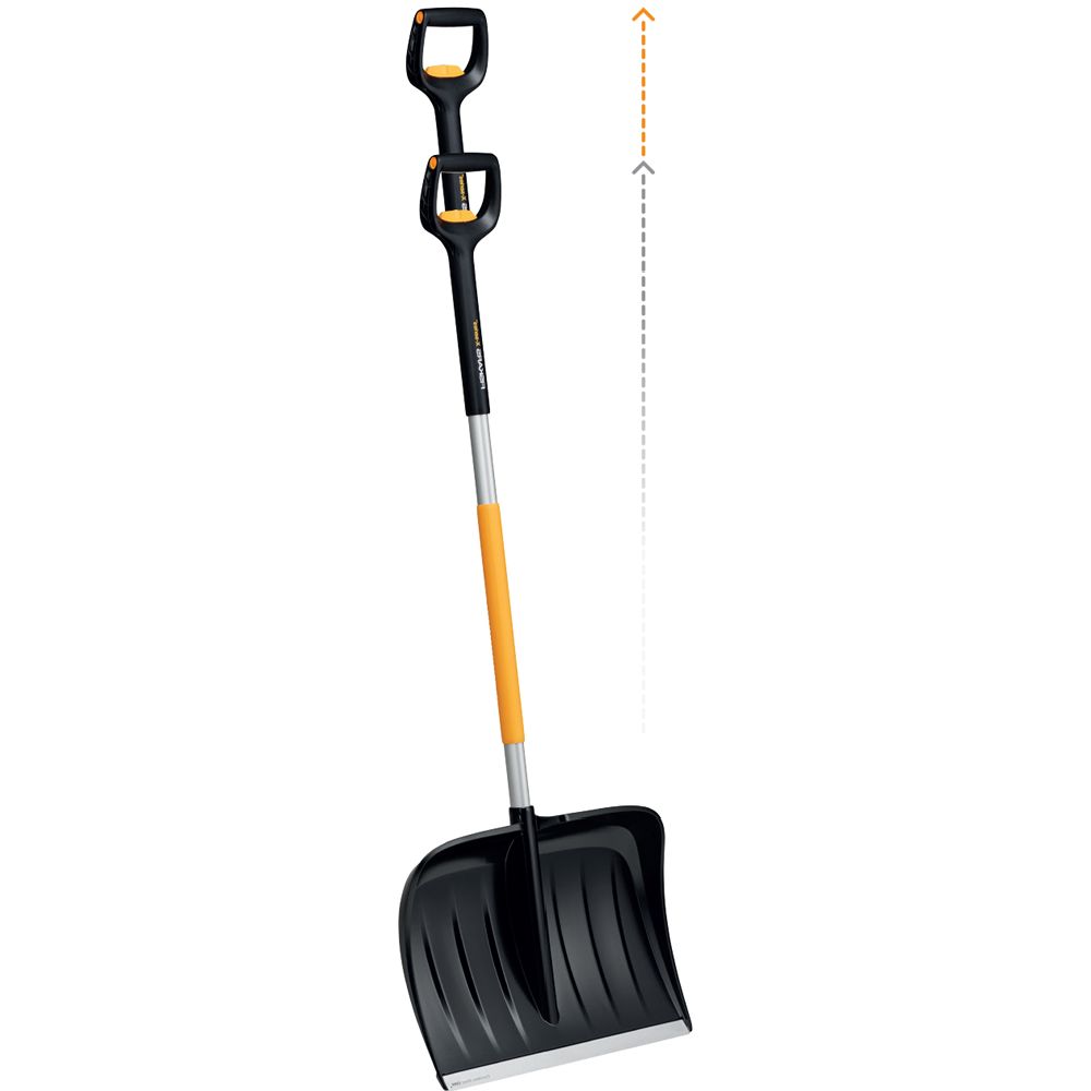 Fiskars X-Series lumentyönnin teleskooppivarrella