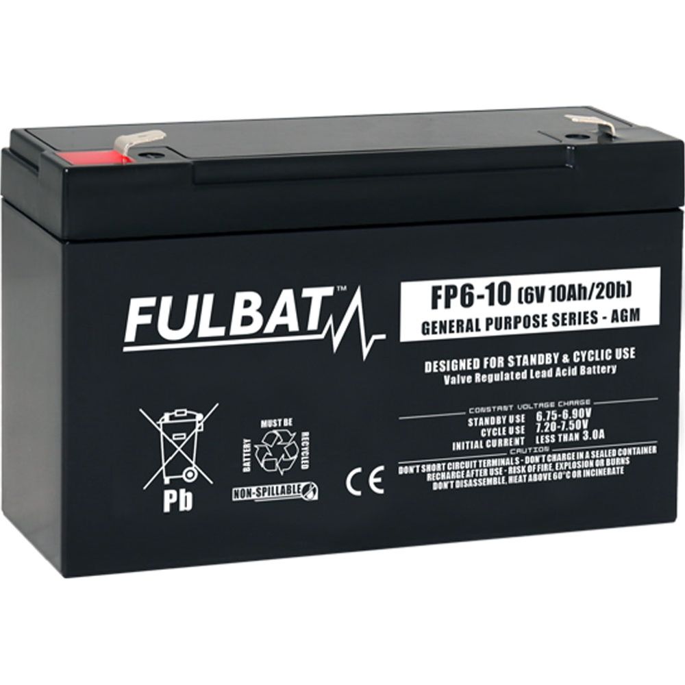 Fulbat AGM-aku, 6 V, 10 Ah
