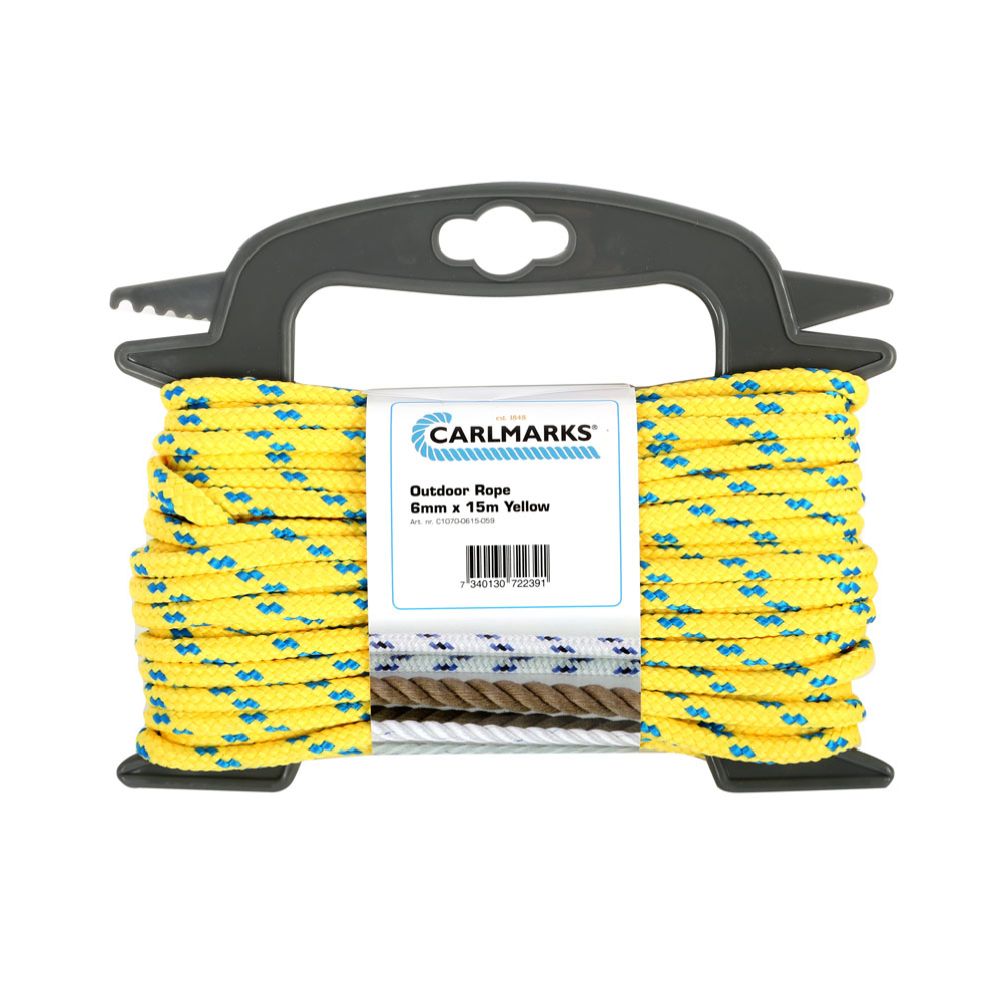 Carlmarks polypropenlina gul 6 mm 15 m