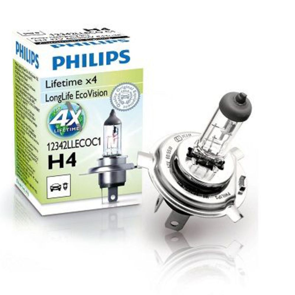 Philips LongLife EcoVision H4-polttimo 12V 60/55W