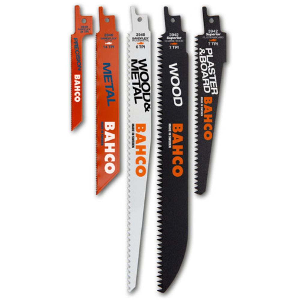 Bahco 3940-MIX-SET-10P sats med 10 st. tigersågsblad för metall och trä