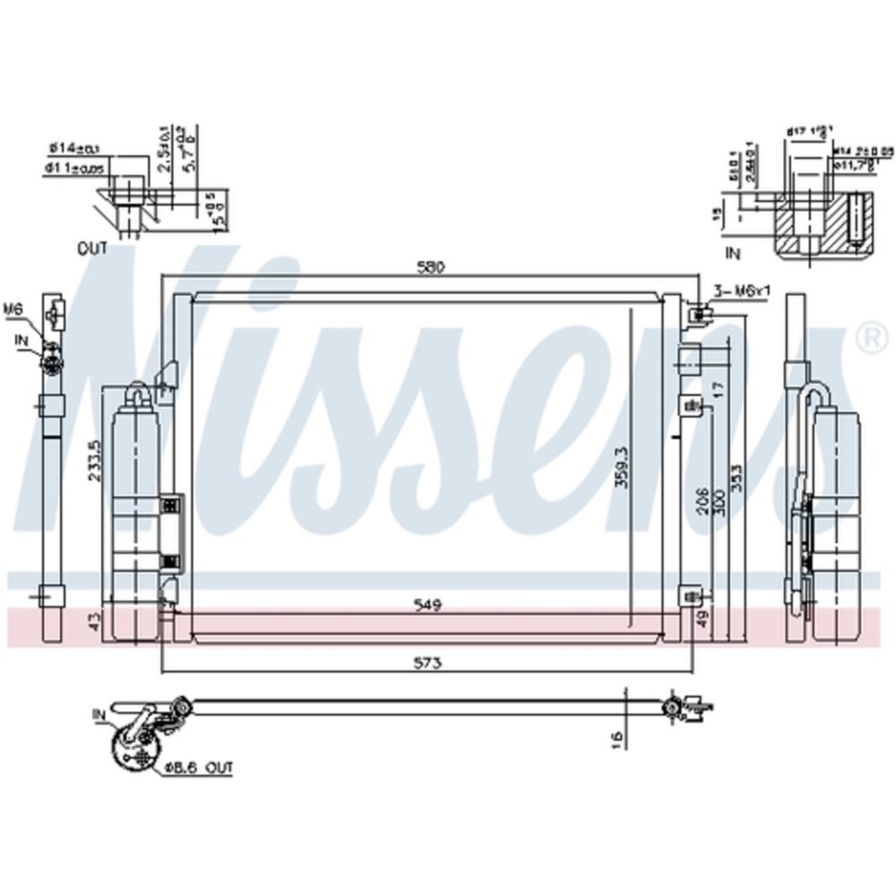 Ilmastointilaitteen lauhdutin 30-00518