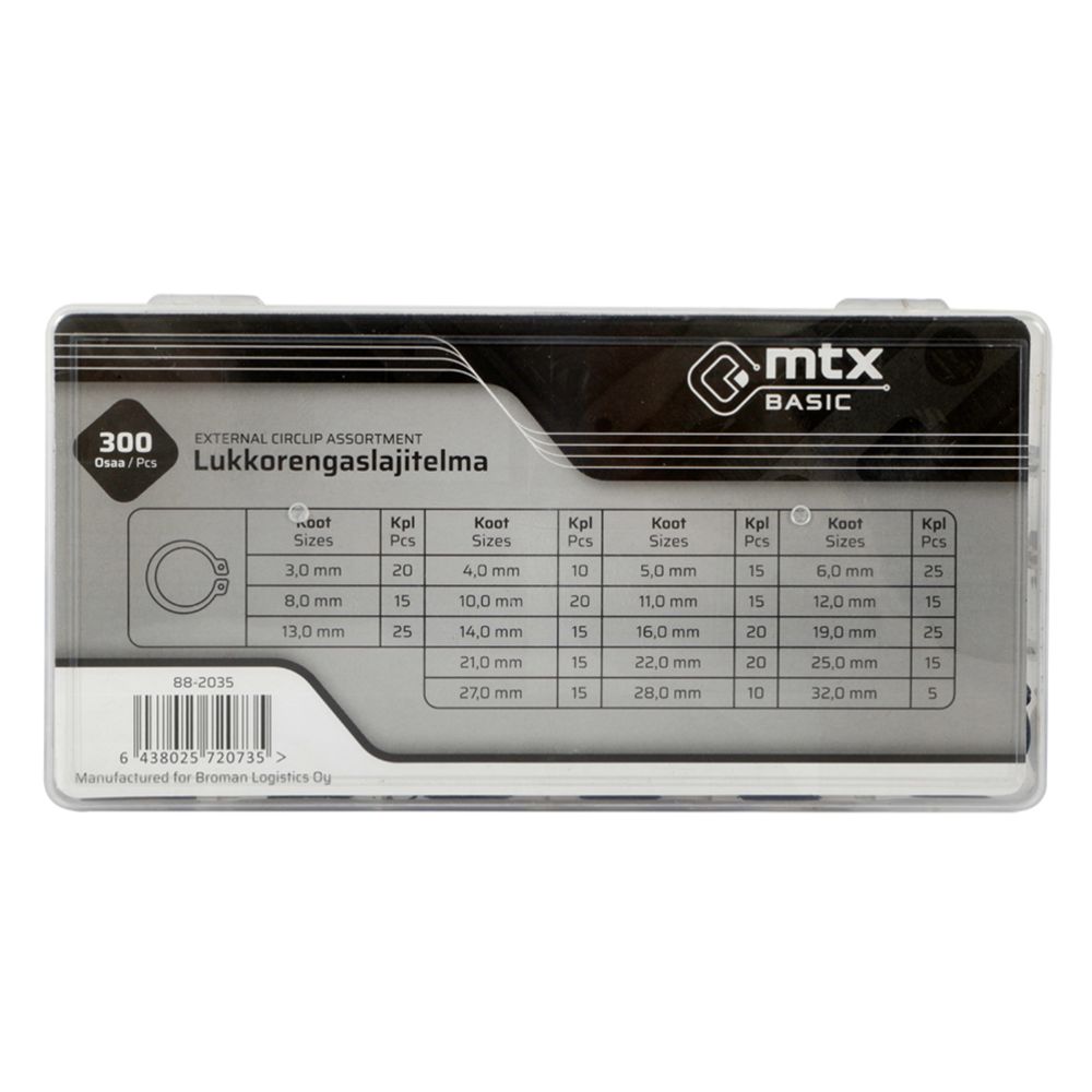 MTX Basic lukkorengaslajitelma (ULKO) 300 osaa
