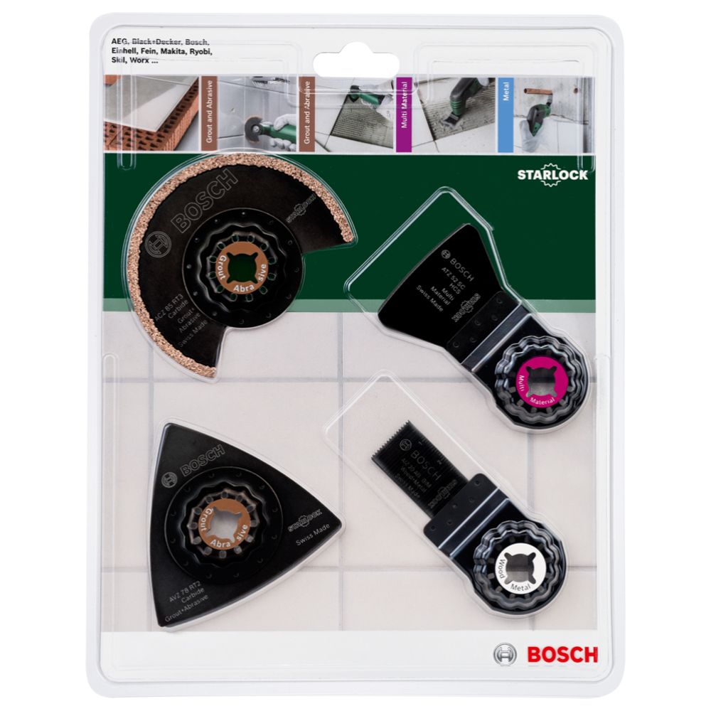Bosch Starlock plaatide töötlemise komplekt, 4-osaline
