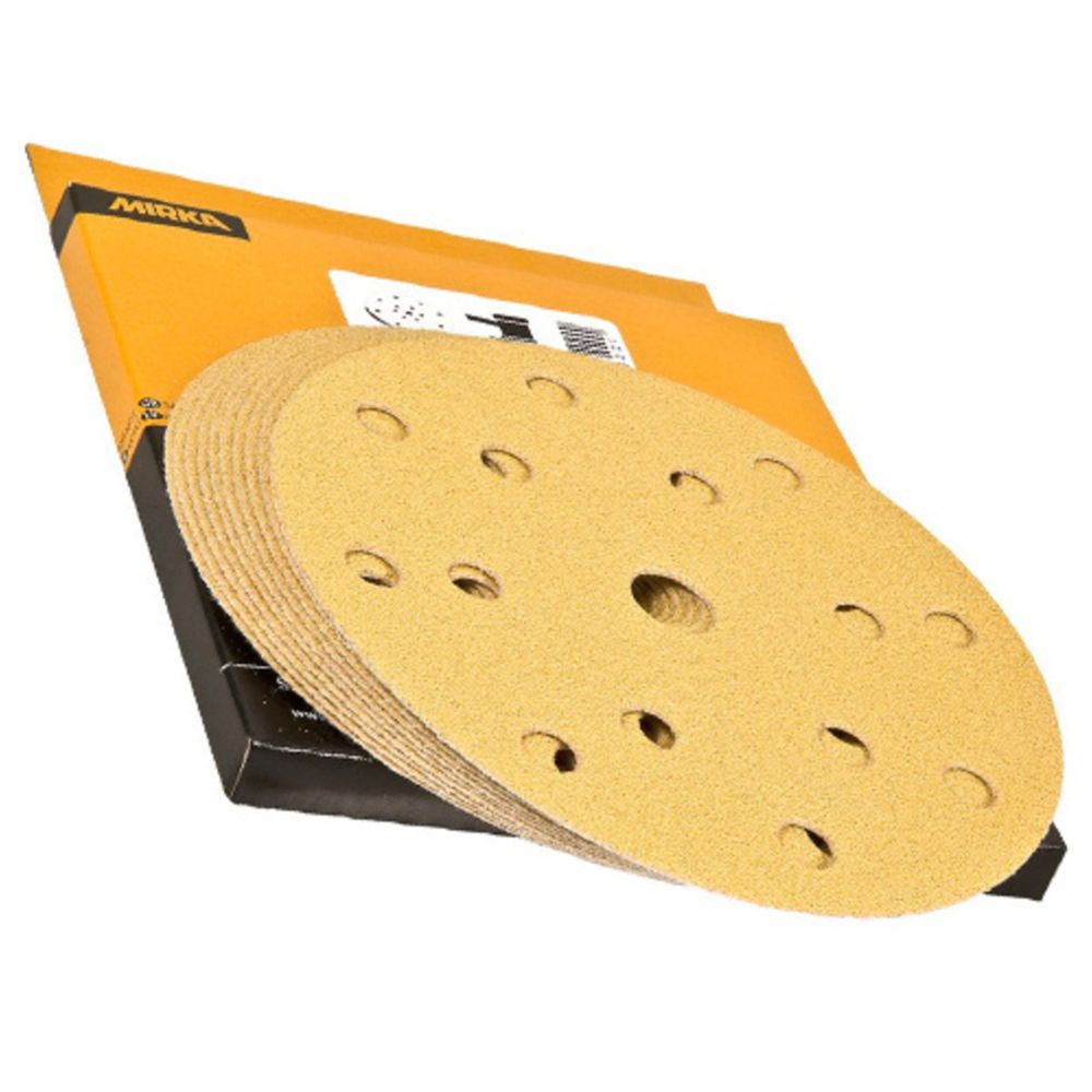 Mirka Gold sliprondell kardborrefäste 150 mm P120 10 st