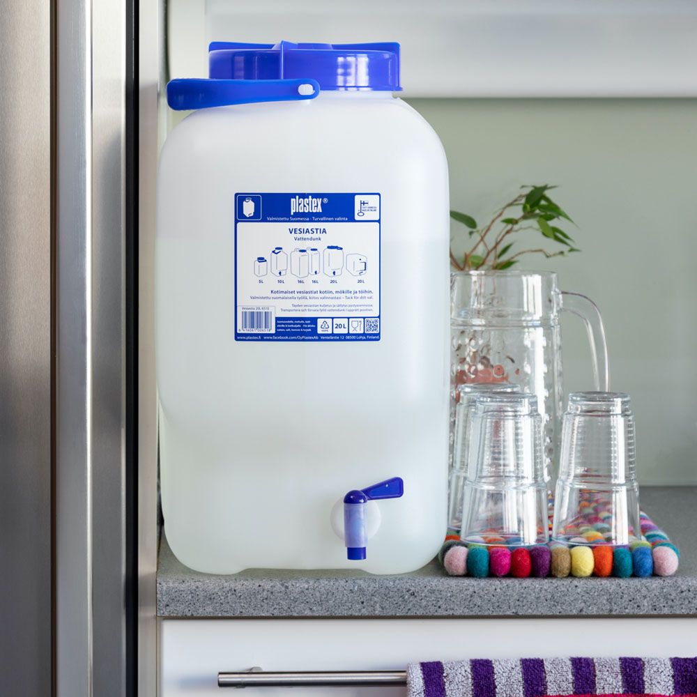 Plastex kraaniga veekanister, suur ava, 20 l