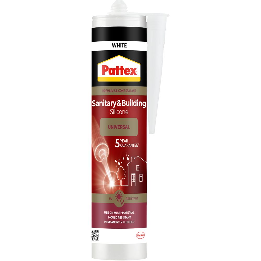 Pattex Sanitet- och Byggsilikon 280 ml Vit