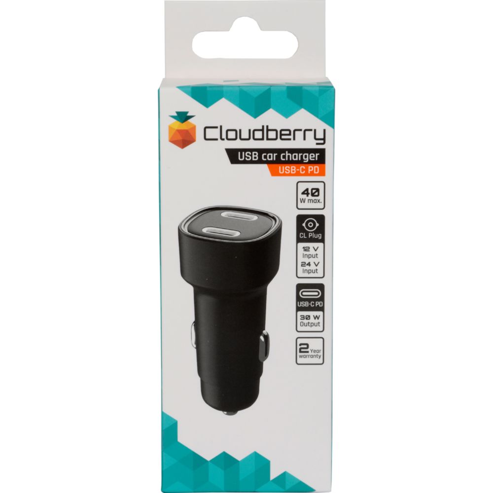 Cloudberry 4,8 A billaddare 2 x USB-C 40 W