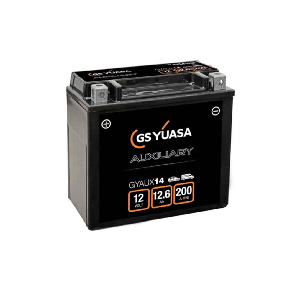 Yuasa GYAUX14 13Ah / 200A akku P150 x L87 x K145 +-