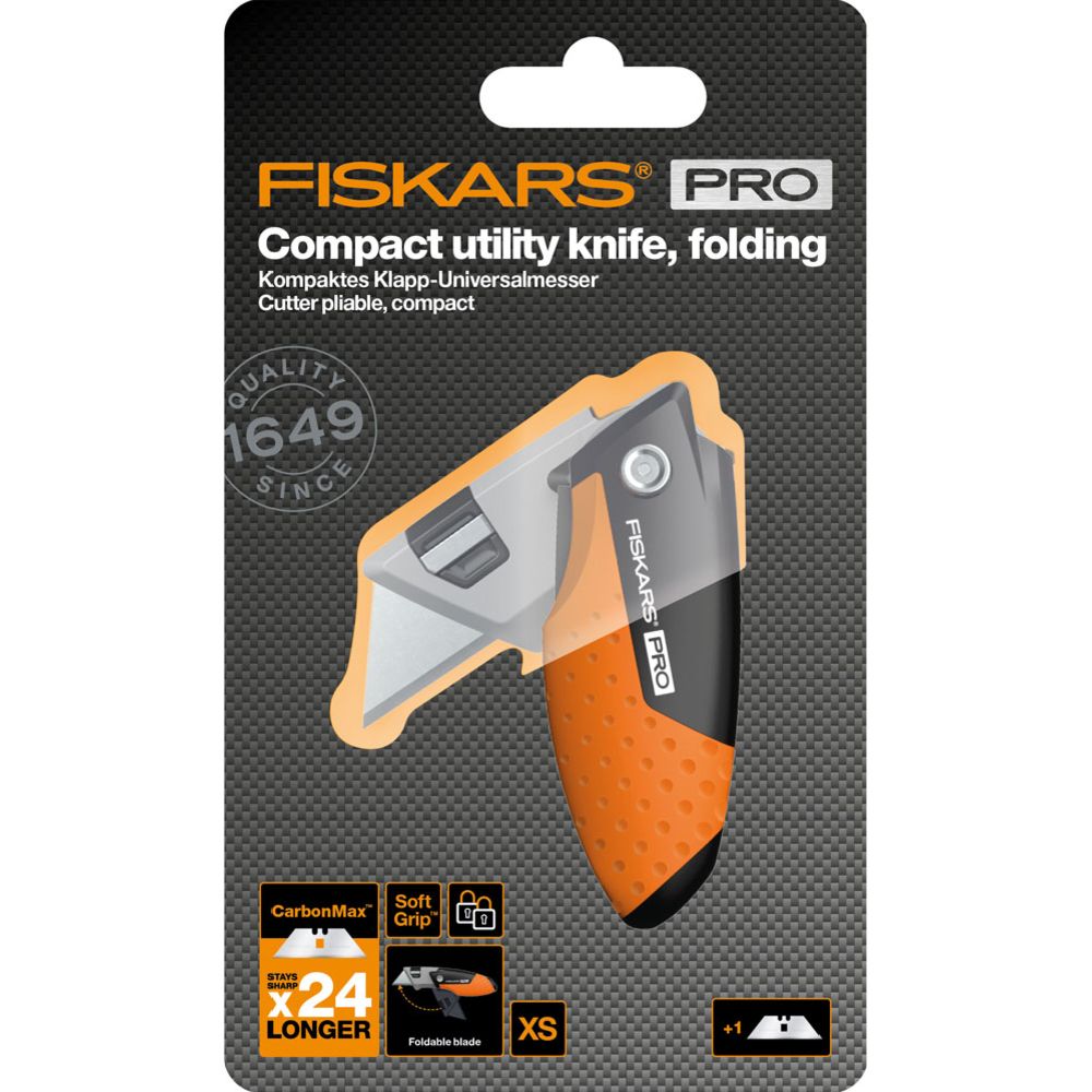 Fiskars Pro CarbonMax kompakt universalkniv, fällbar