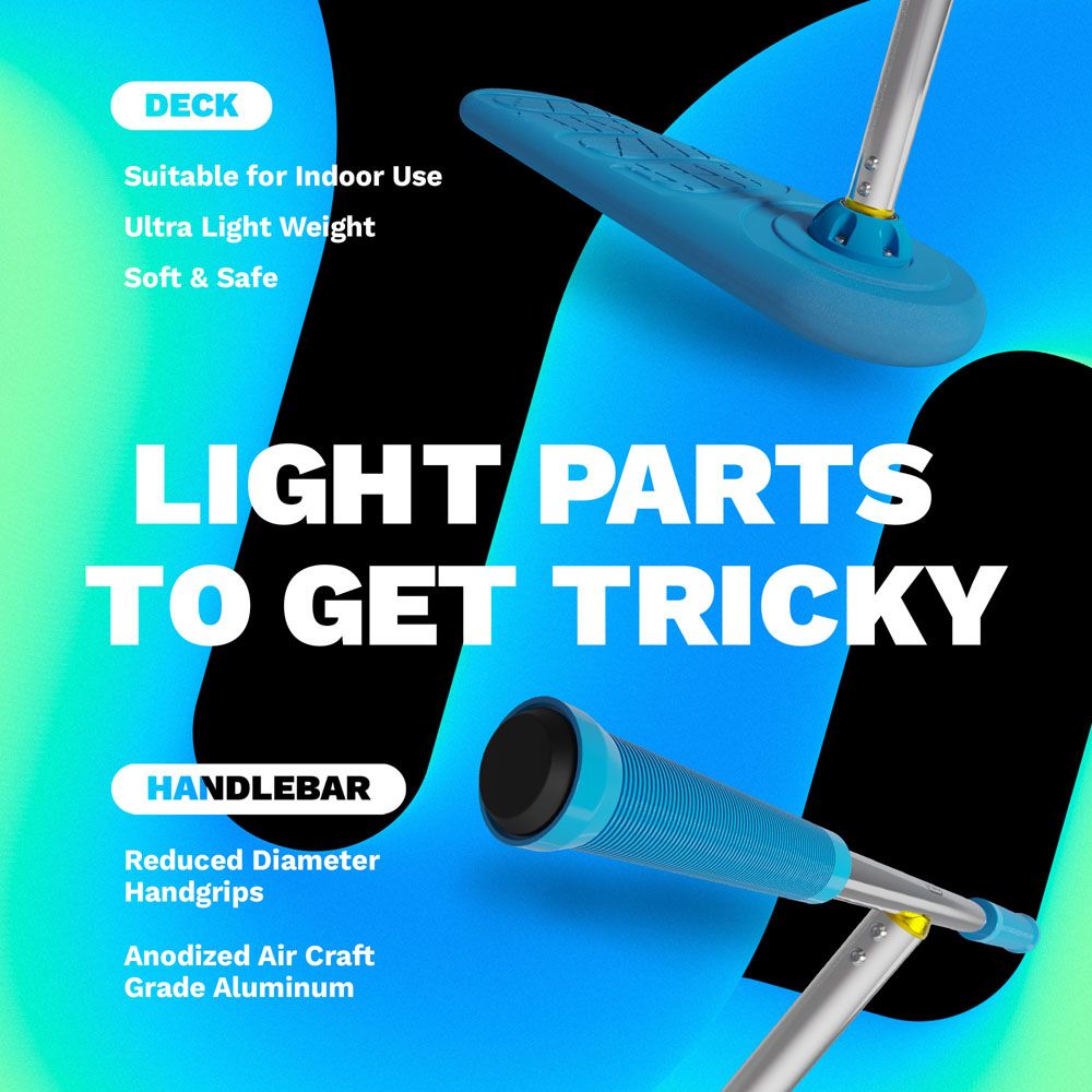 Indo Pro trampoline scooter blå