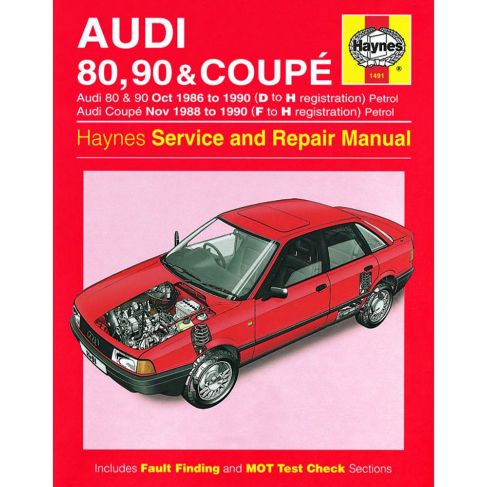 Korjausopas Audi 80/90 ->90 englanninkielinen