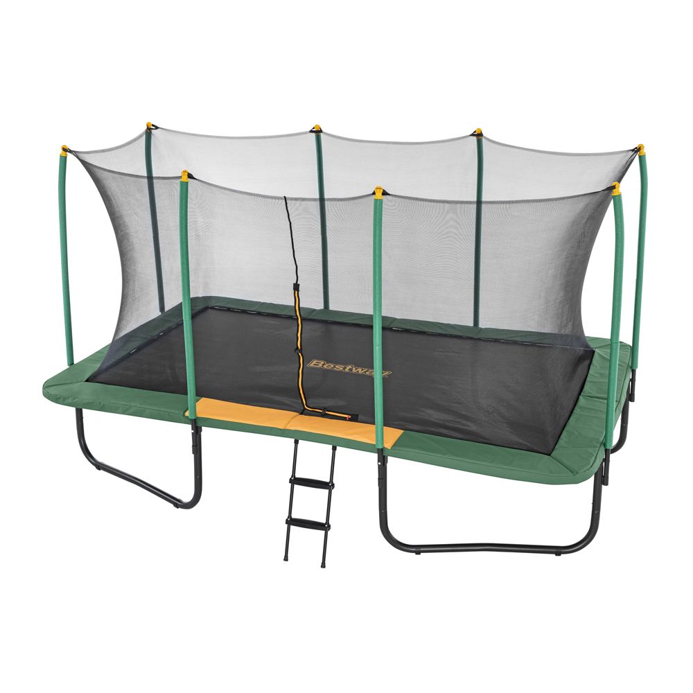 Bestway Xtreme Air rektangulär studsmatta 4,57 m x 2,74 m med skyddsnät