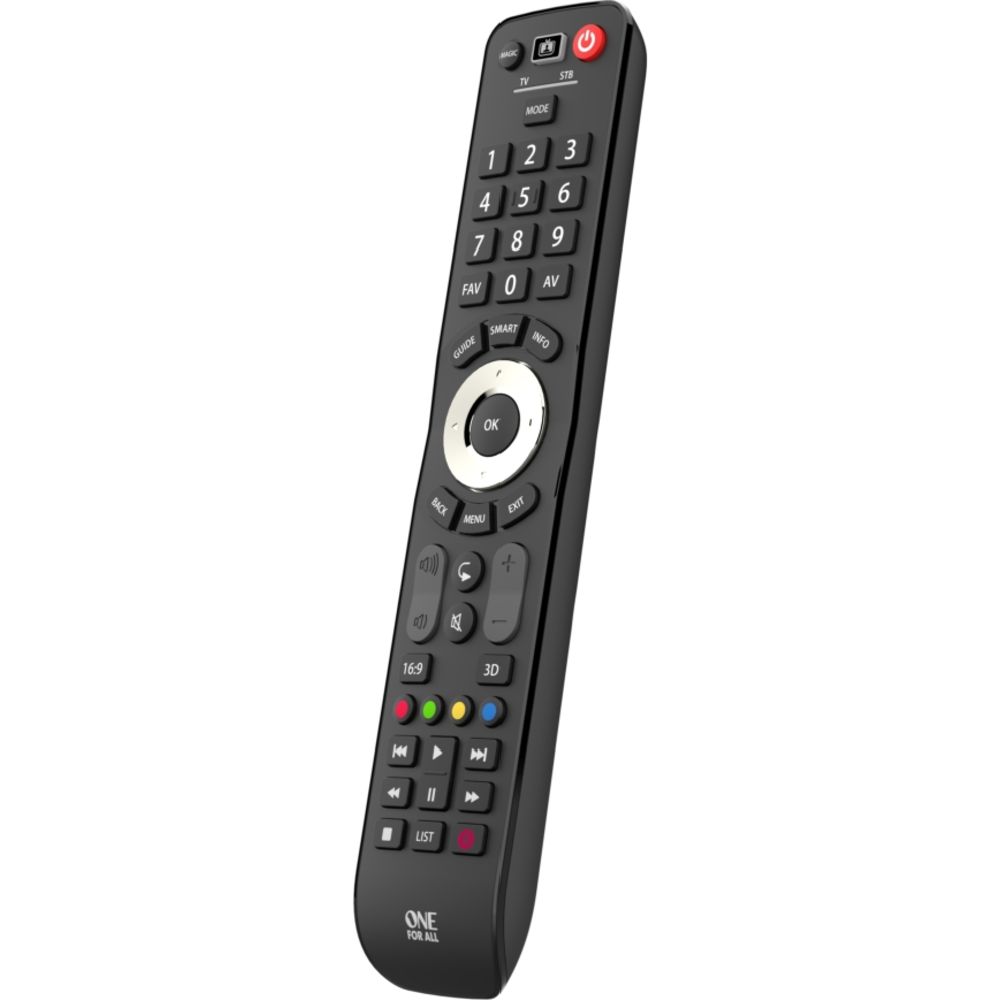 One For All Evolve 2 Yleiskaukosäädin Smart TV ohjaus kahdelle laitteelle