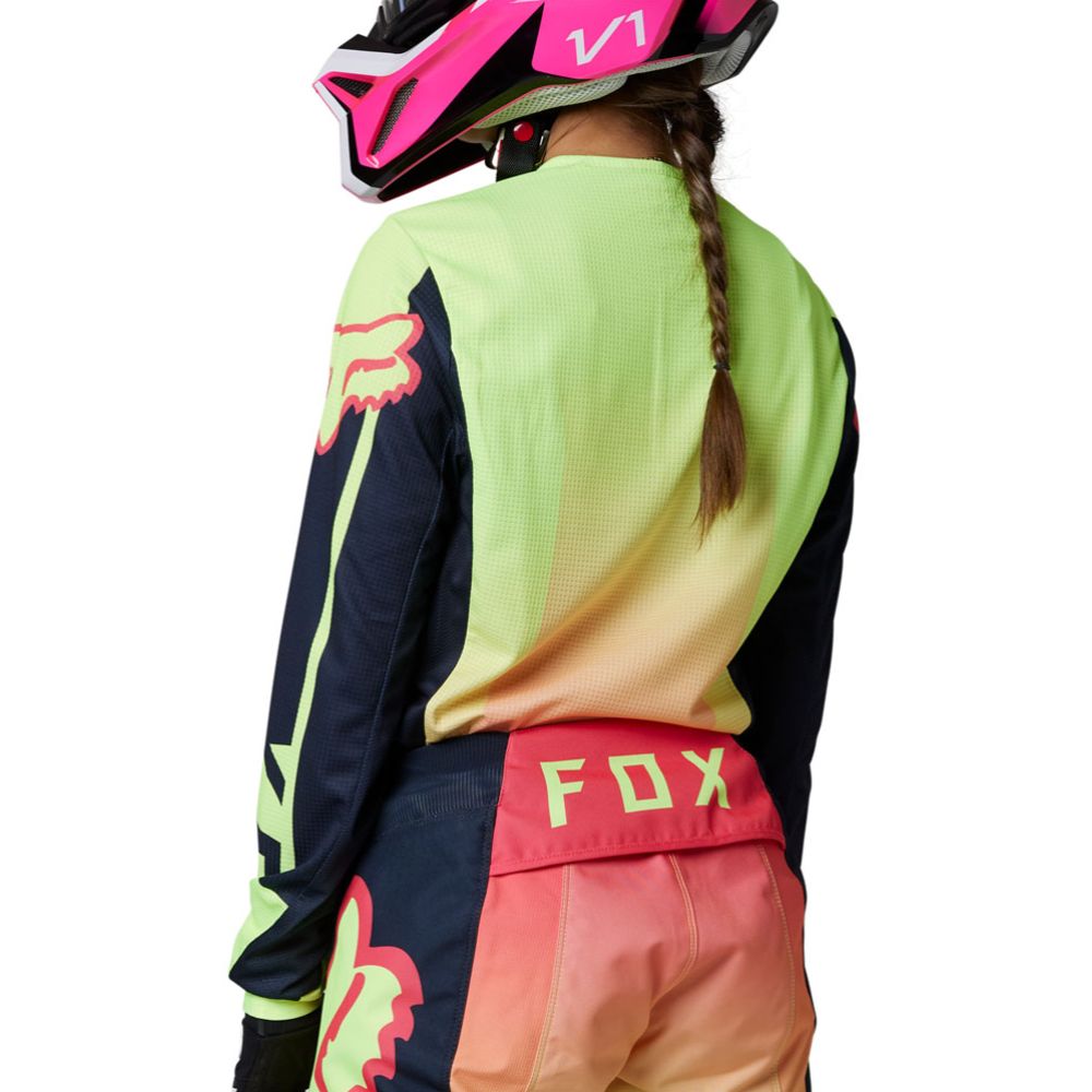 Fox 180 Leed naisten ajopaita pinkki/vihreä