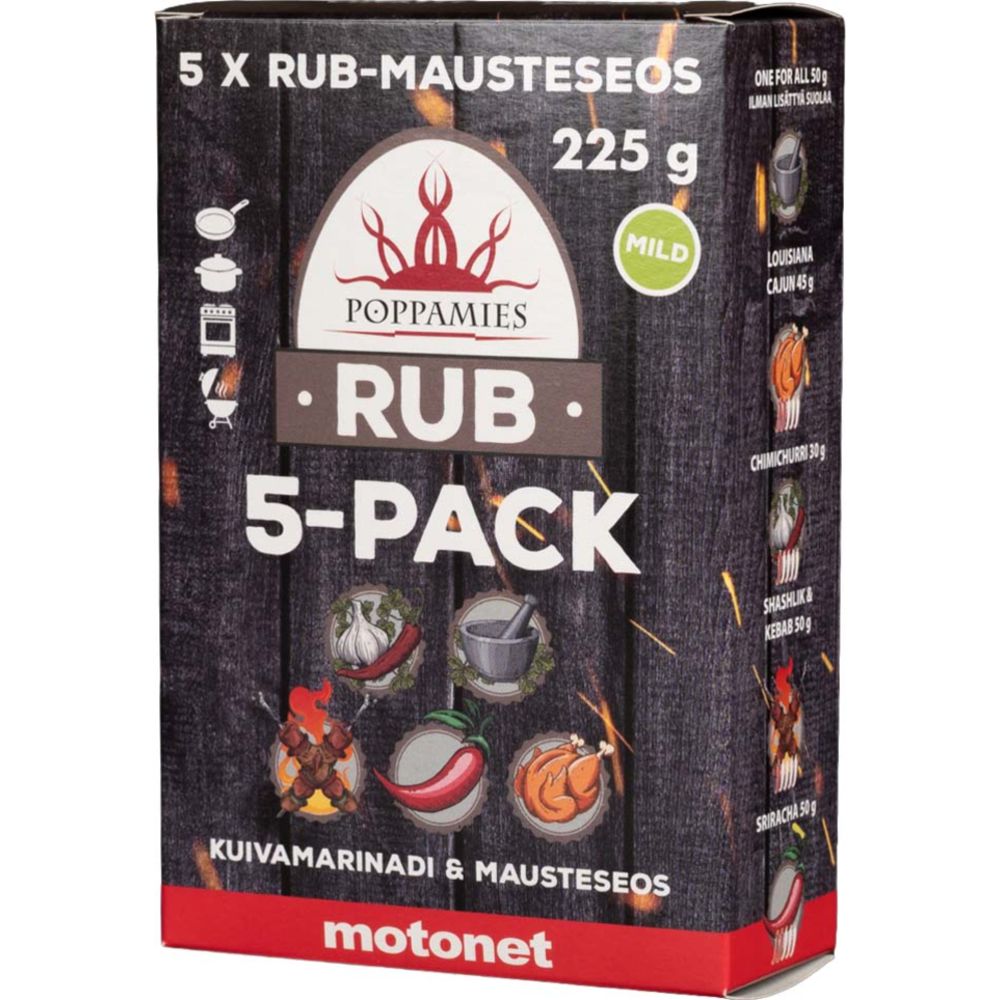Poppamies Rub maustepakkaus 5 kpl