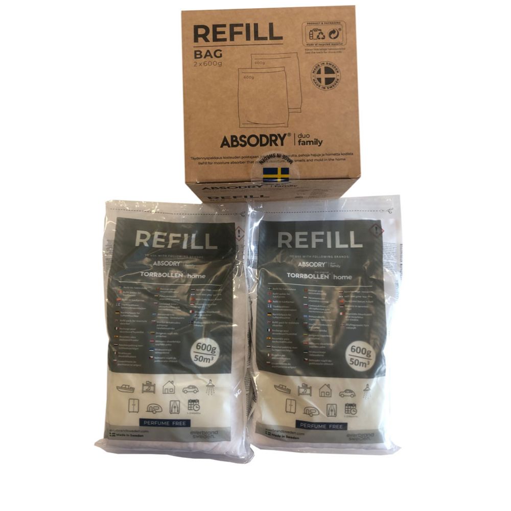 Absodry Duo Family fuktslukare refill 2 x 600 g