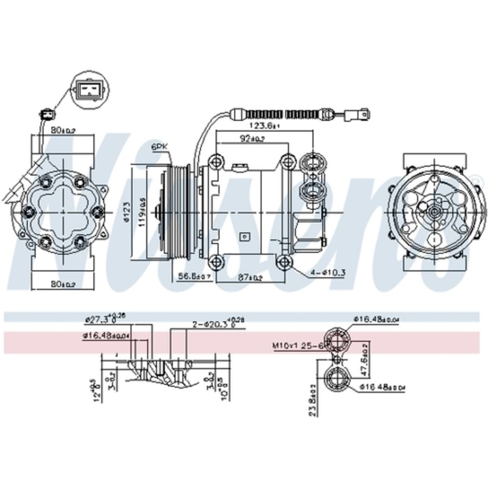 Kompressor, klimatanläggning 30-8192