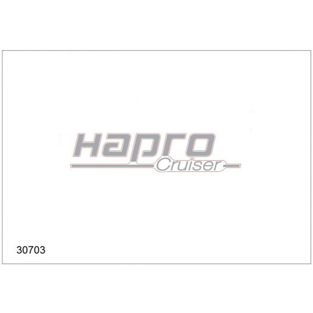 Hapro 30703 Cruiser küljekleebis, hõbedane (Anthracite/Brilliant Black)