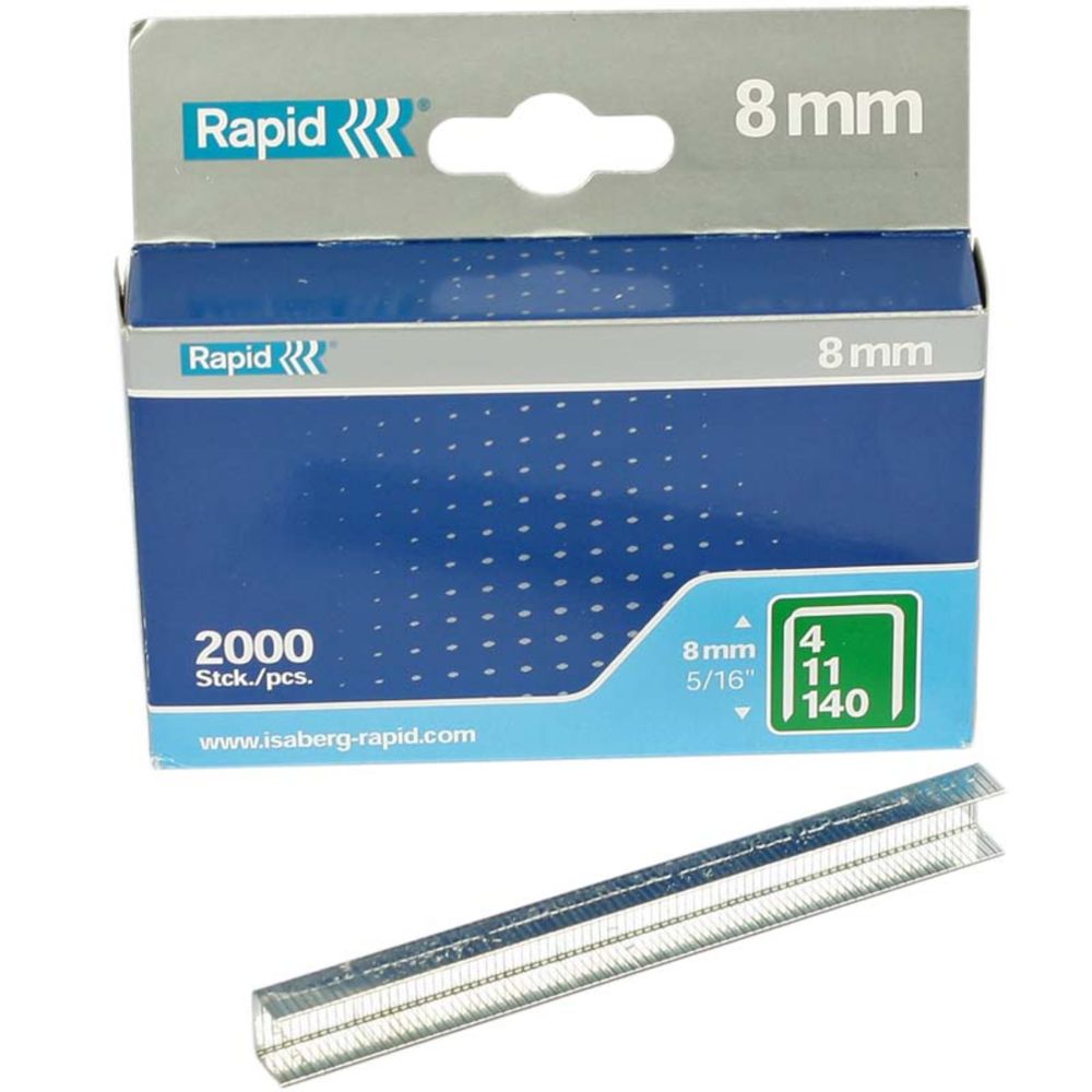 Rapid No140 flatwire klambrid 8 mm 2000 tk