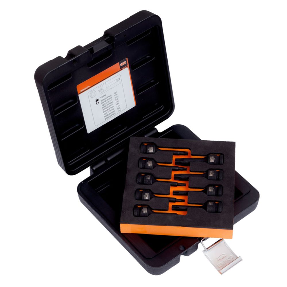 Bahco BBR203P9 kraftbitshylssats Torx T20-T60 9 delar