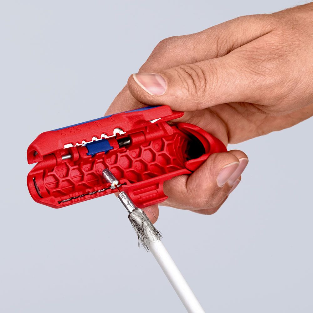Knipex 16 95 01 Ergo Strip® kabelskalare för data-, Koax- och elkablar