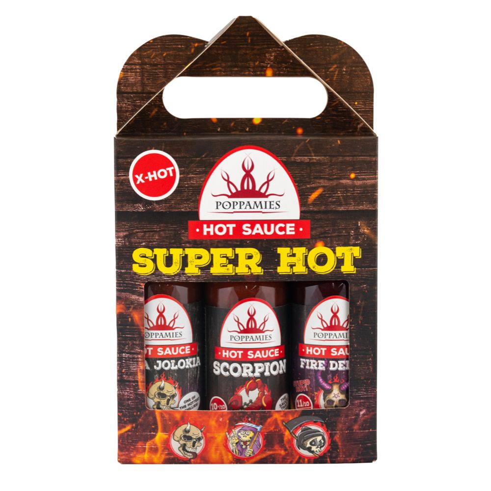 Poppamies SuperHot lahjapakkaus 3 x 150 ml