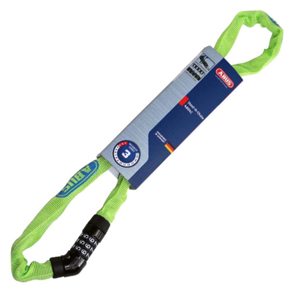 Abus Steel O Chain kedjelås med kod, lime