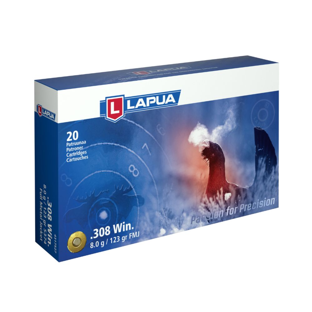 Lapua FMJ .308 Win 8,0 g / 123 gr 20 kpl