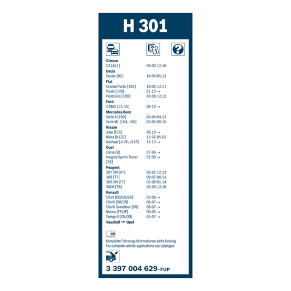 Bosch H301 tagumine kojamees, 30 cm