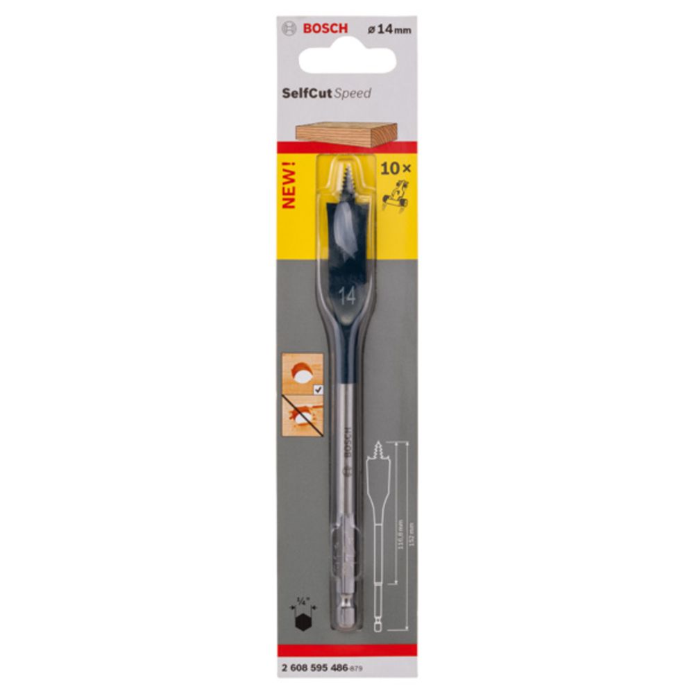 Bosch SelfCut lapikfreespuur, 14 mm