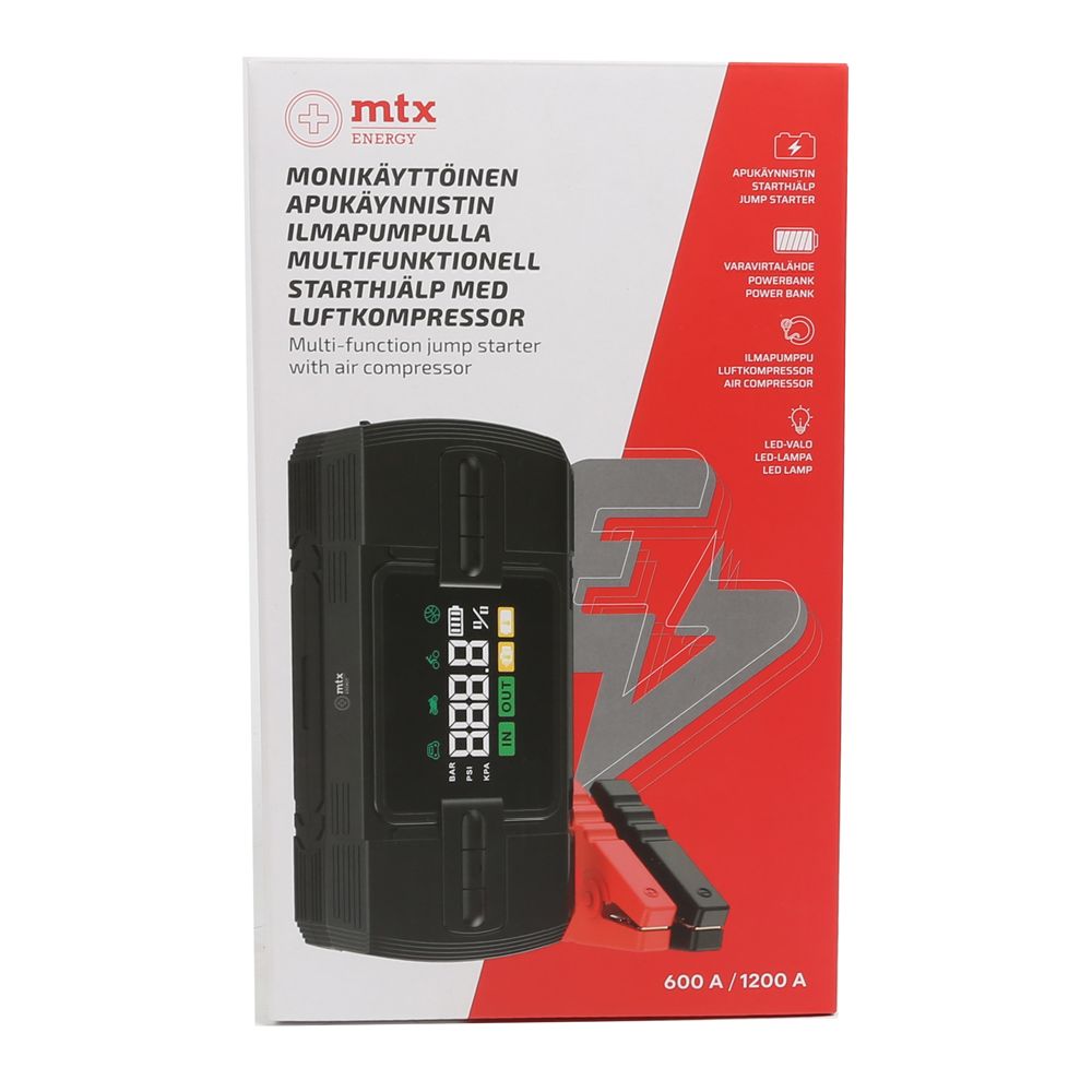MTX Energy apukäynnistin ilmapumpulla 600/1200 A