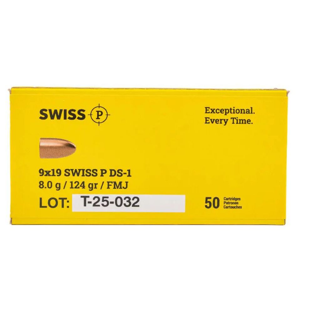 Swiss P DS-1 FMJ 9x19 8.0 g/124 gr 50 kpl