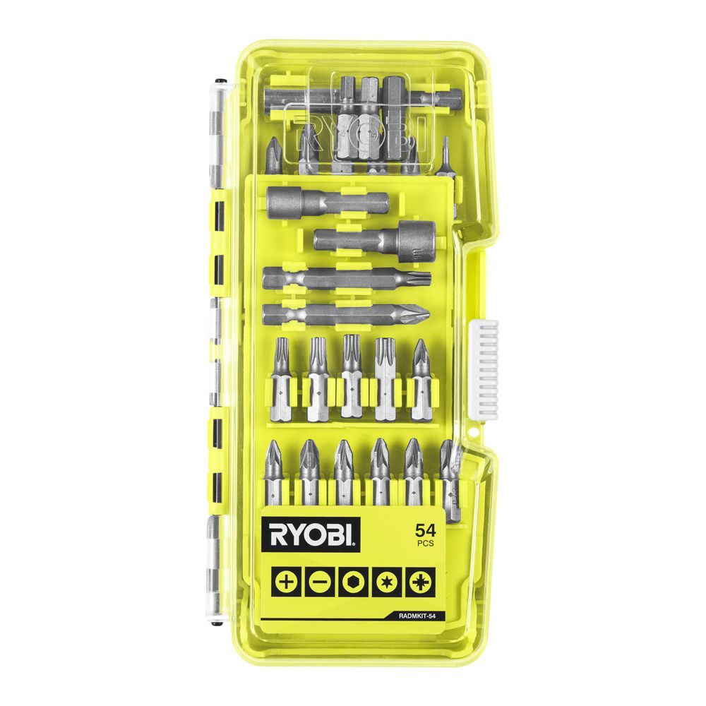 Ryobi RADMKIT-54 kruvikeeraja otsikute komplekt, 54 osa