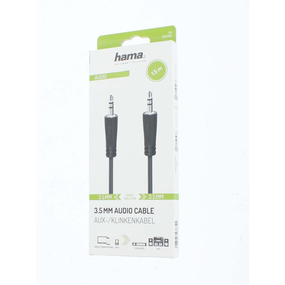 Hama Audiokaapeli, 3,5 mm uros - 3,5 mm uros, 1,5 m
