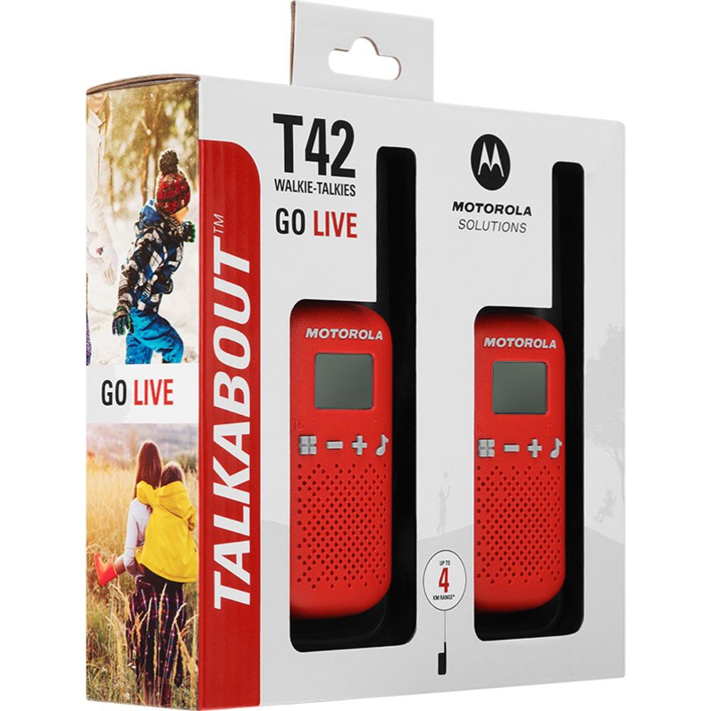 Motorola Talkabout T42 raadiotelefonid, punane, 2 tk