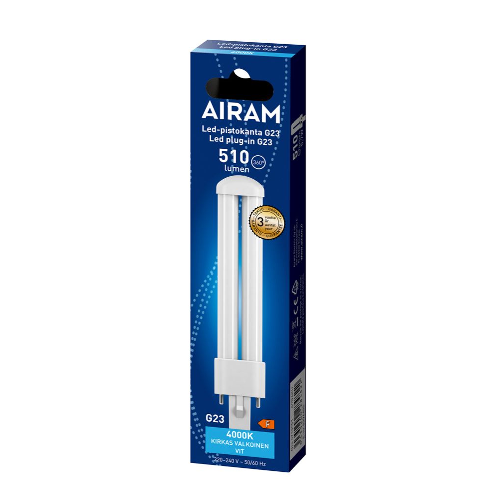 Airam LED sormilamppu G23 5,7 W 4000K 510 lm