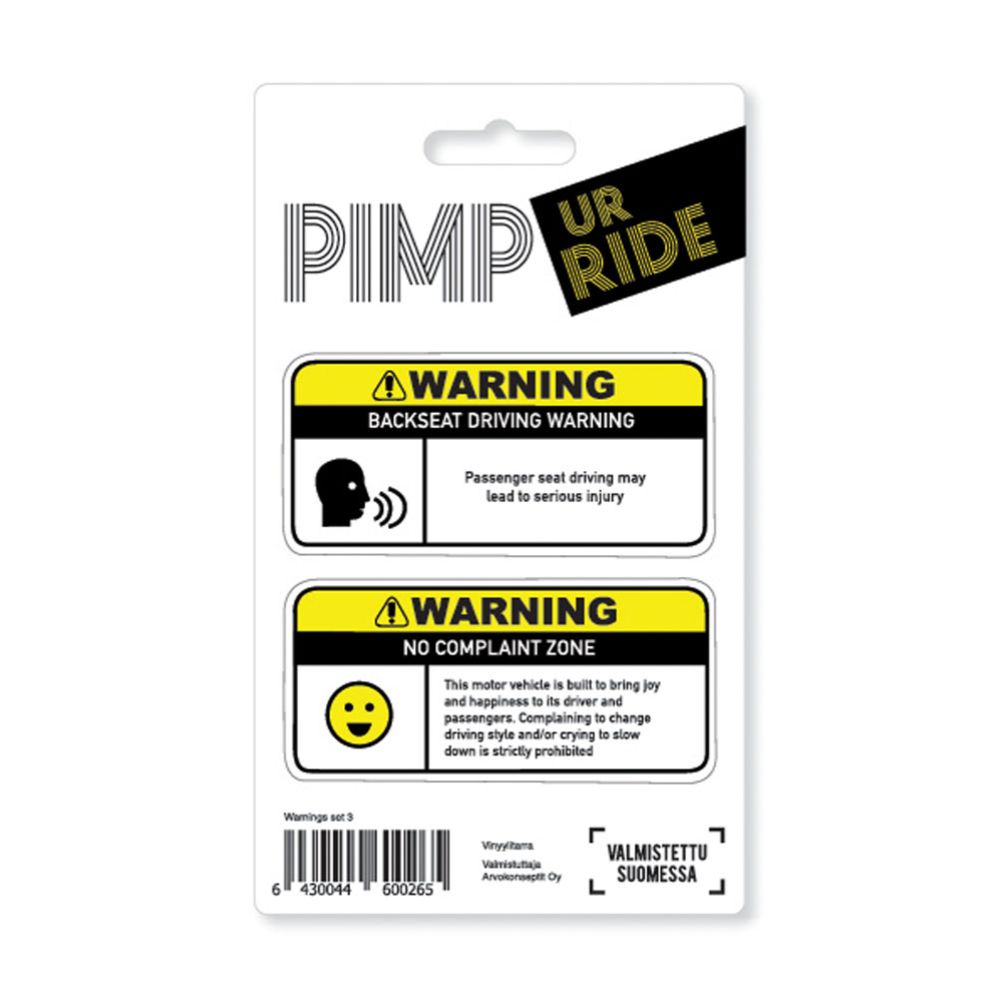 Dekal Pimp Ur Ride Warning Backseat driving