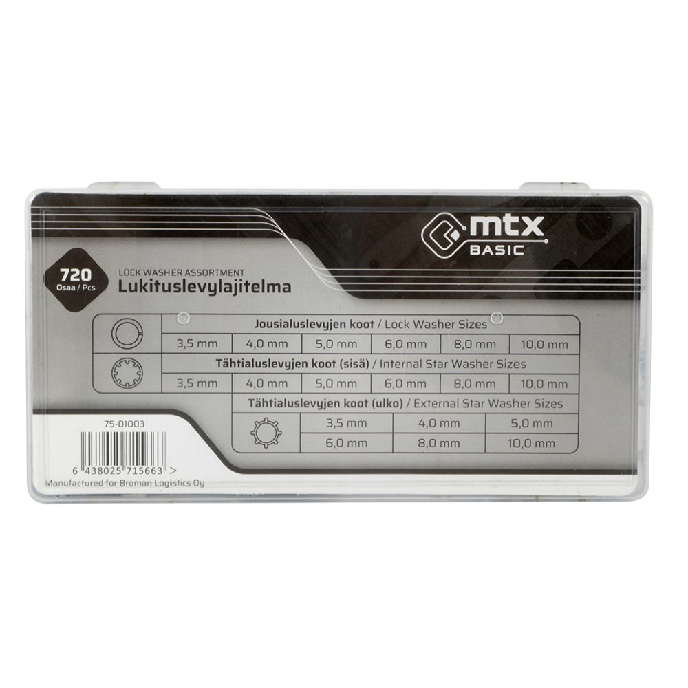 MTX Basic lukituslevylajitelma 720 osaa