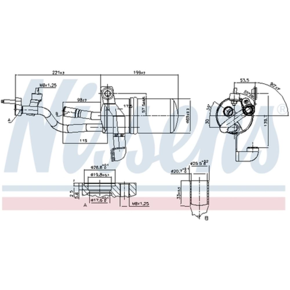 Ilmastointilaitteen kuivain 30-00174