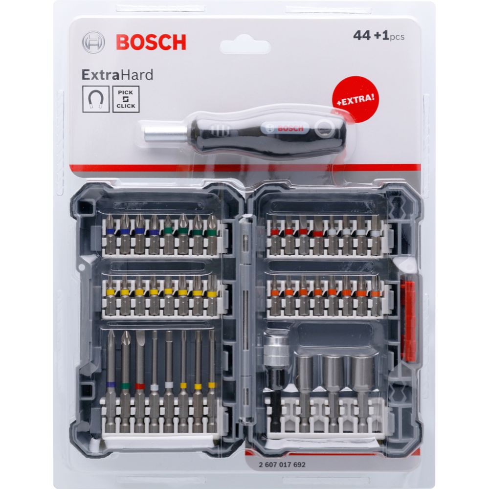 Bosch ruuvauskärkisarja kahvalla 45 osaa