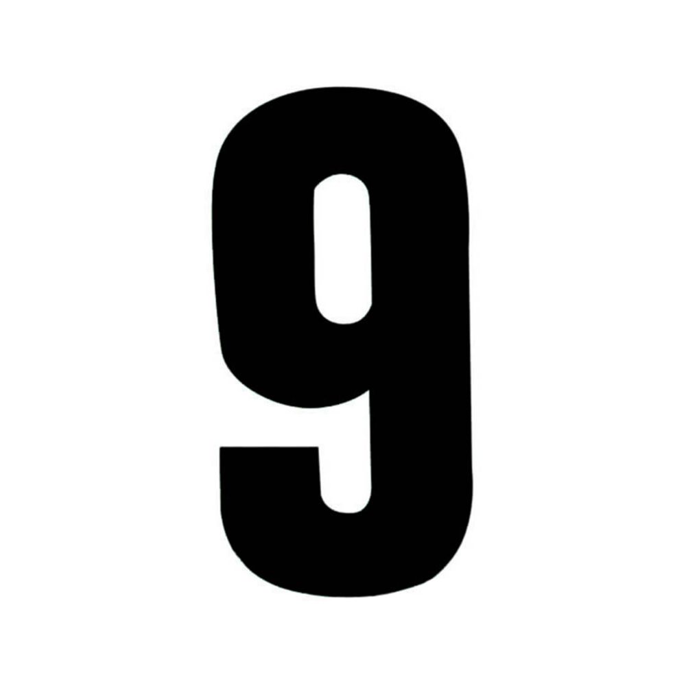 Pisla majanumbrikleebis 9 must 170 mm