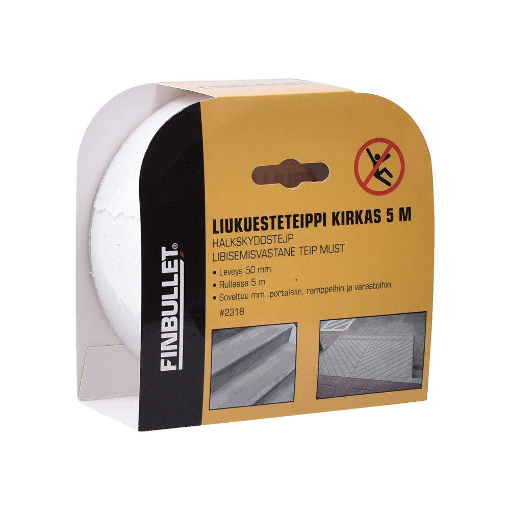 Finbullet liukuesteteippi kirkas 50 mm 5 m
