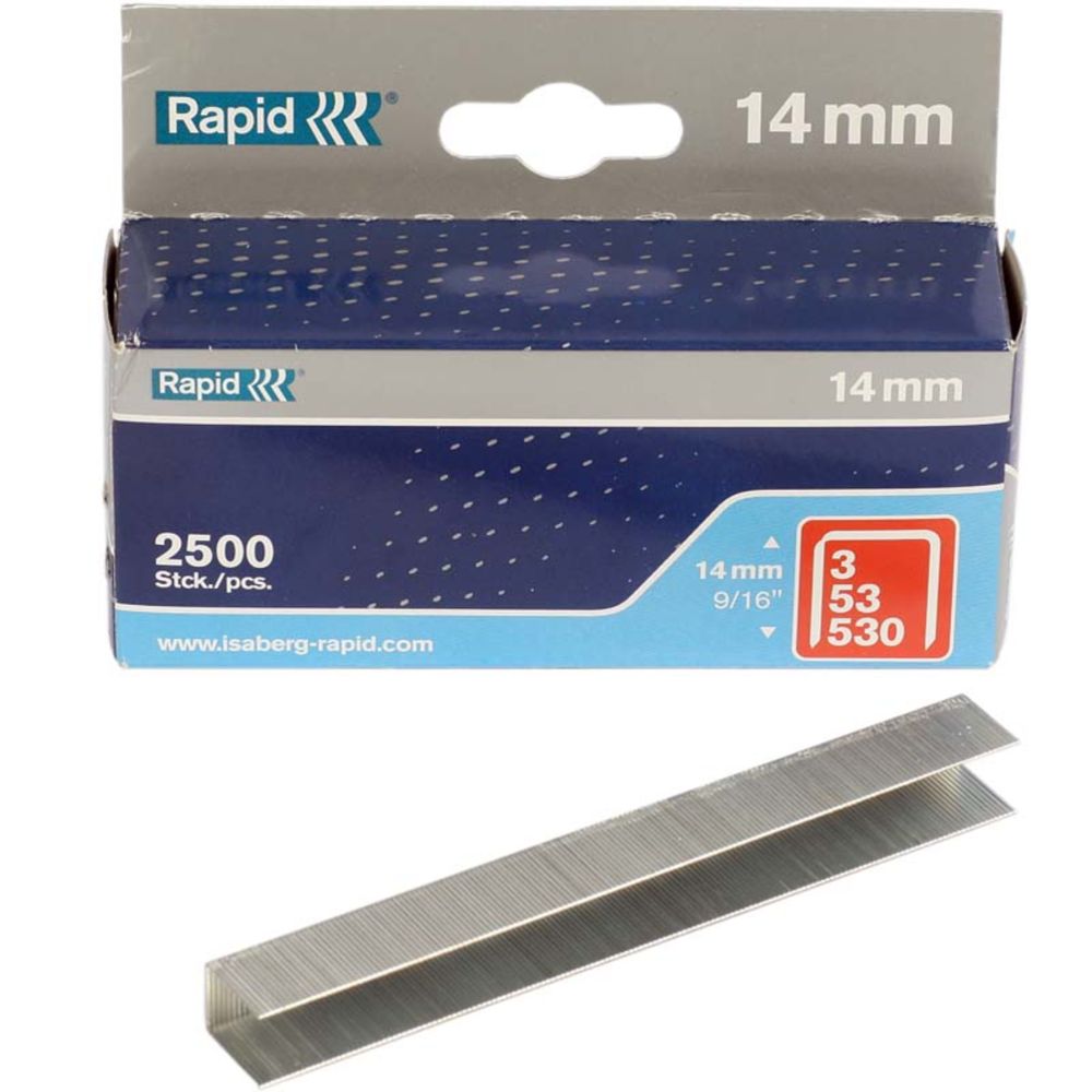 Rapid Nr 53 finewire häftklammer 14 mm 2500 st.