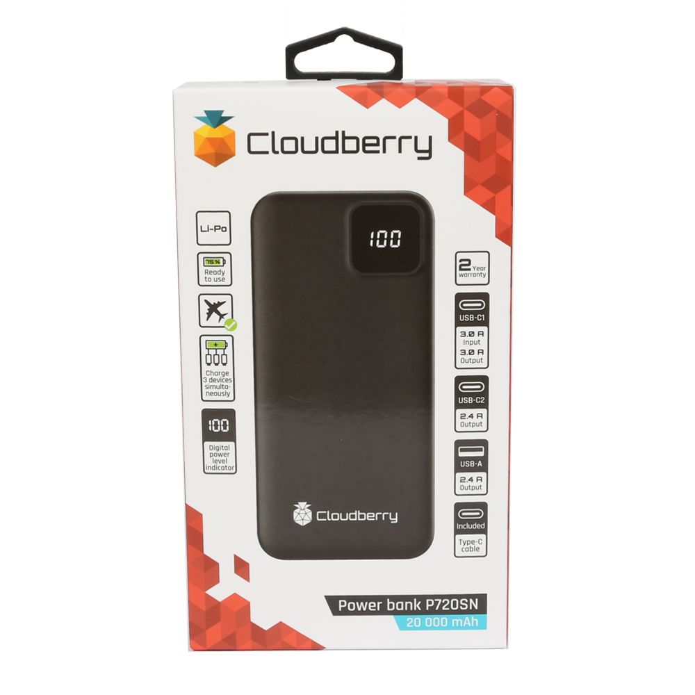 Cloudberry varavirtalähde 20 000 mAh