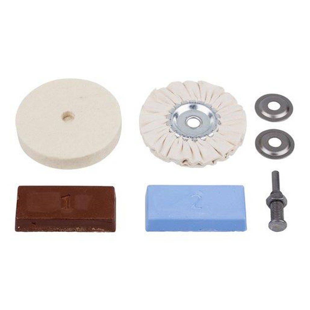 Wolfcraft® Hobby 5-osaline metallipoleerimiskomplekt