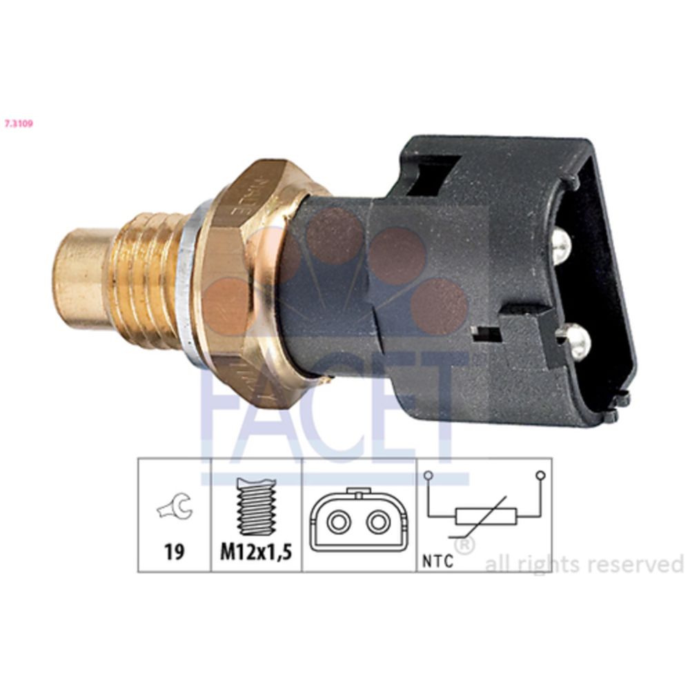 Jäähdytysnesteen lämpötilatunnistin 37-3109