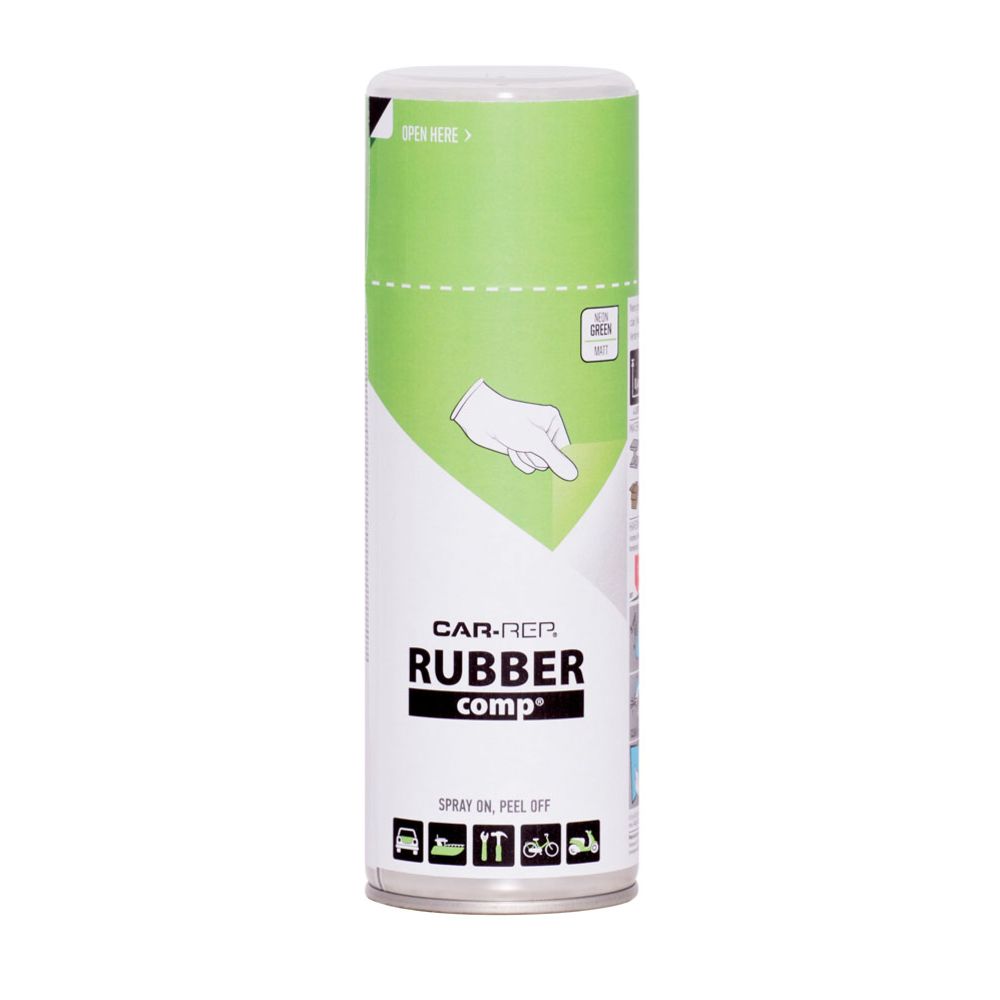 RUBBERcomp gummifärg, neongrön 400 ml